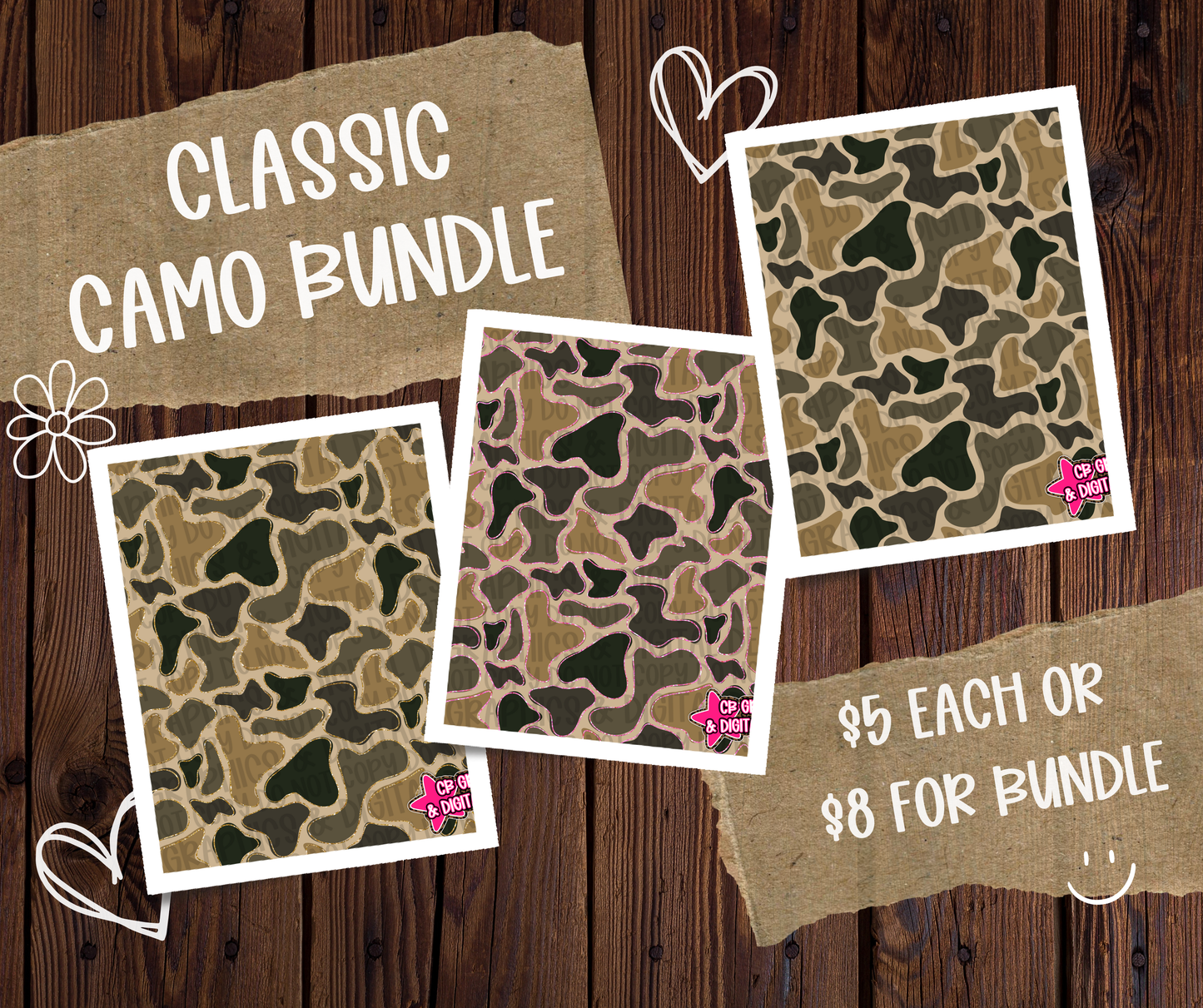 3 Classic Camo Seamless Bundle