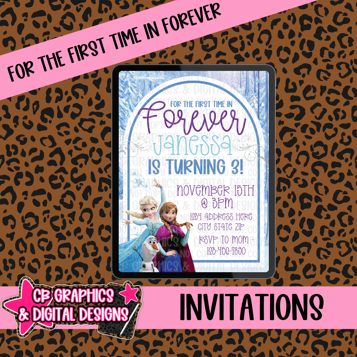 For The First Time In Forever or FOURever Invite