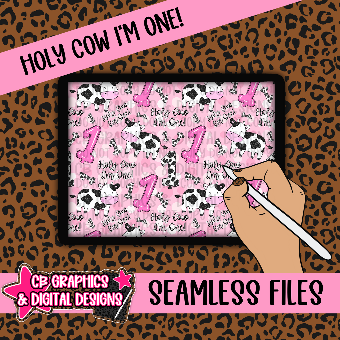 Holy Cow I’m One! Seamless File