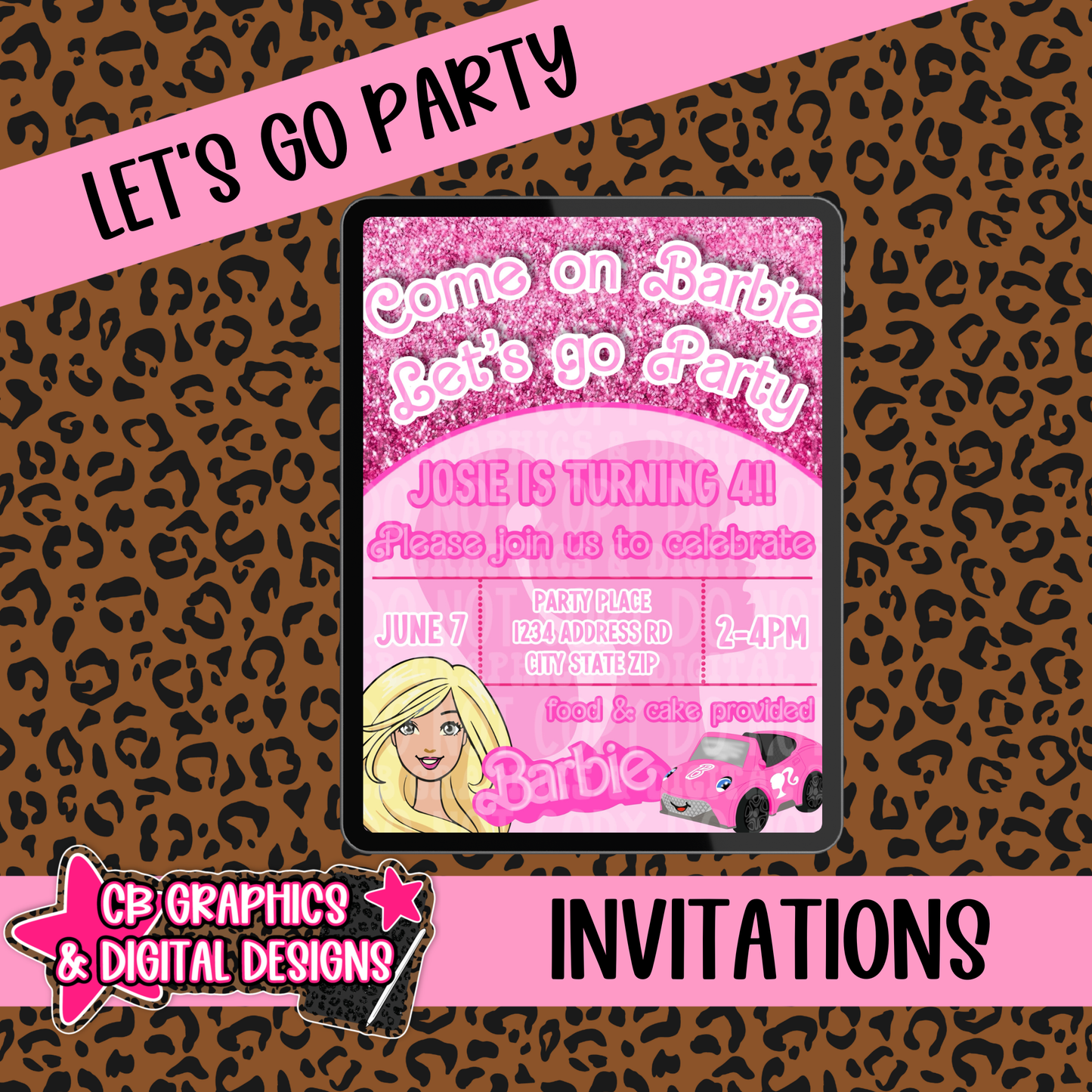 Let’s Go Party Invite
