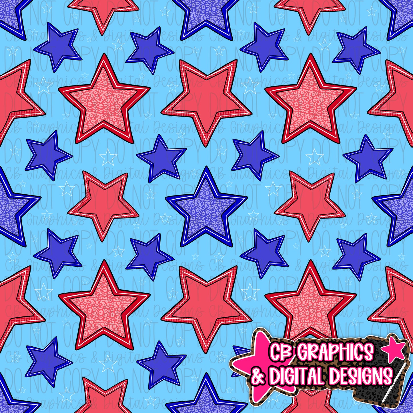 Patriotic Stars Seamless File