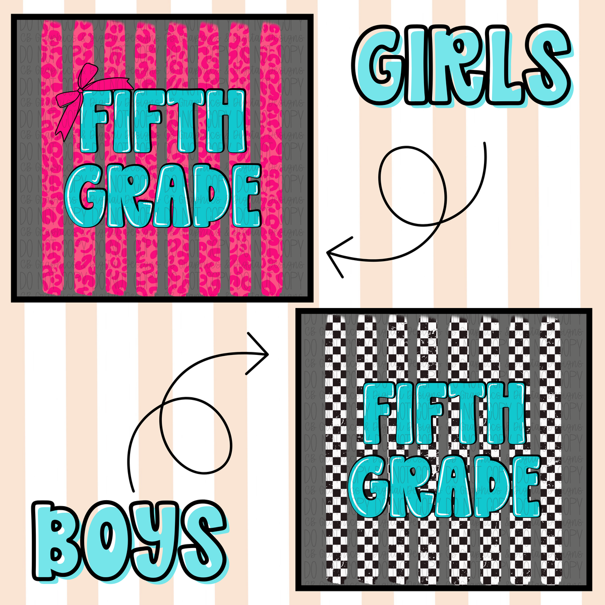 Pre-K - 5th Grade Bundle (14 PNGs)