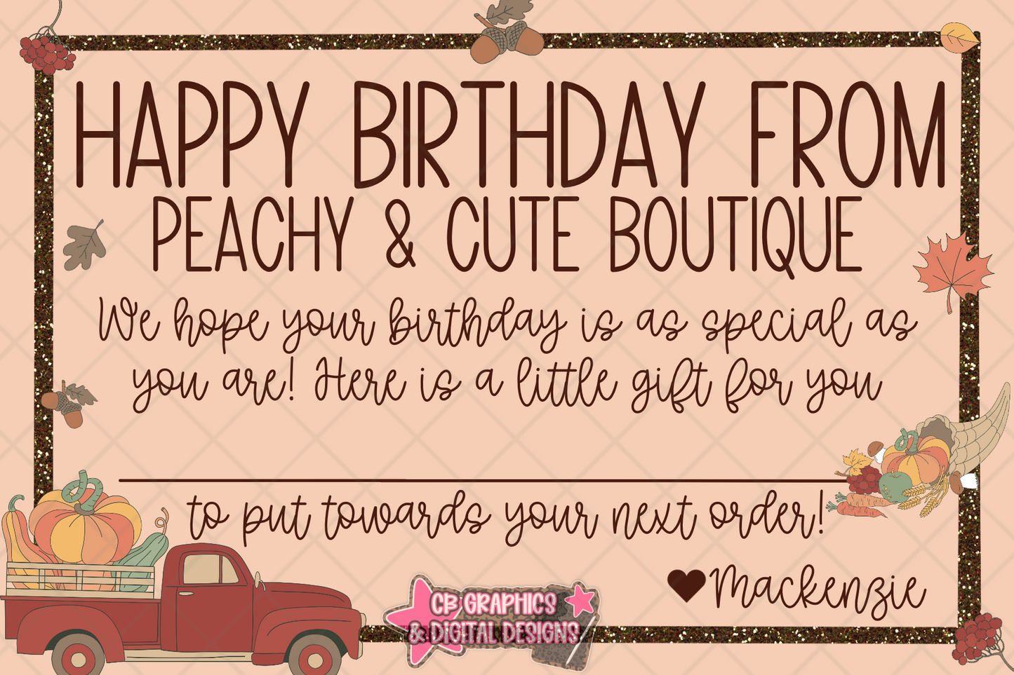 12 Monthly Themed Birthday Cards (semi-custom)