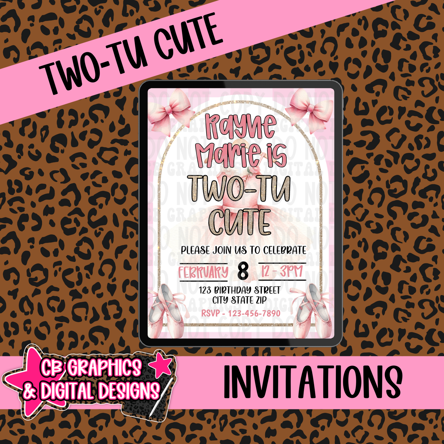 Two-Tu Cute Invite