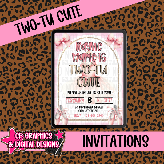 Two-Tu Cute Invite