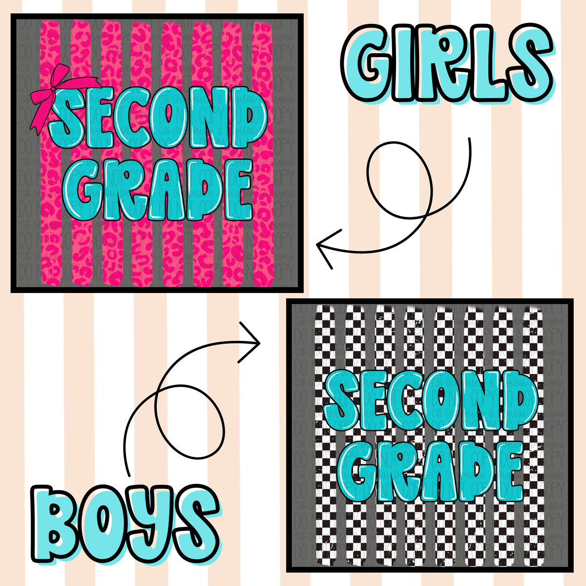 Pre-K - 5th Grade Bundle (14 PNGs)