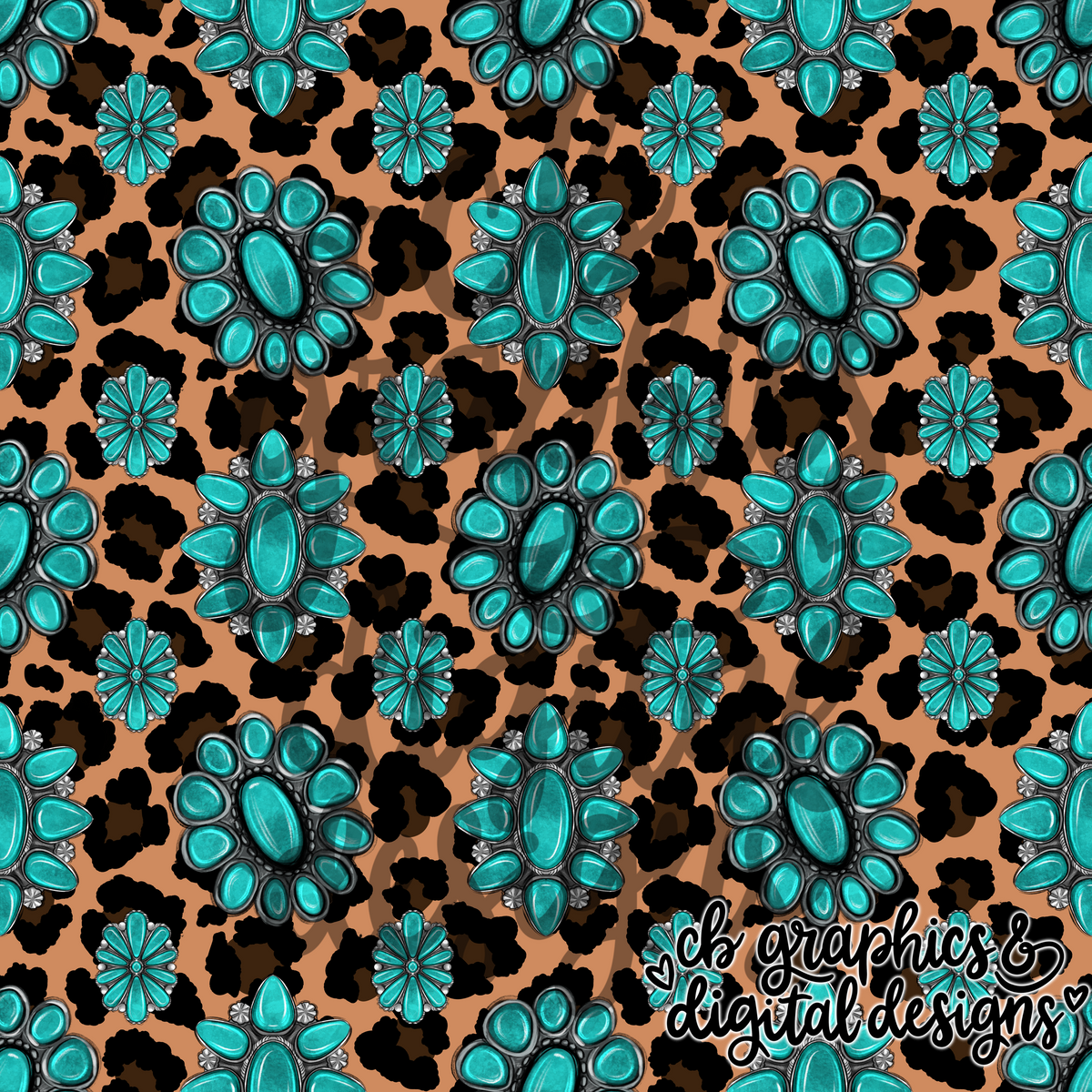 Leopard & Turquoise Seamless File