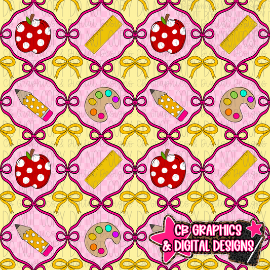 School & Bows Seamless File