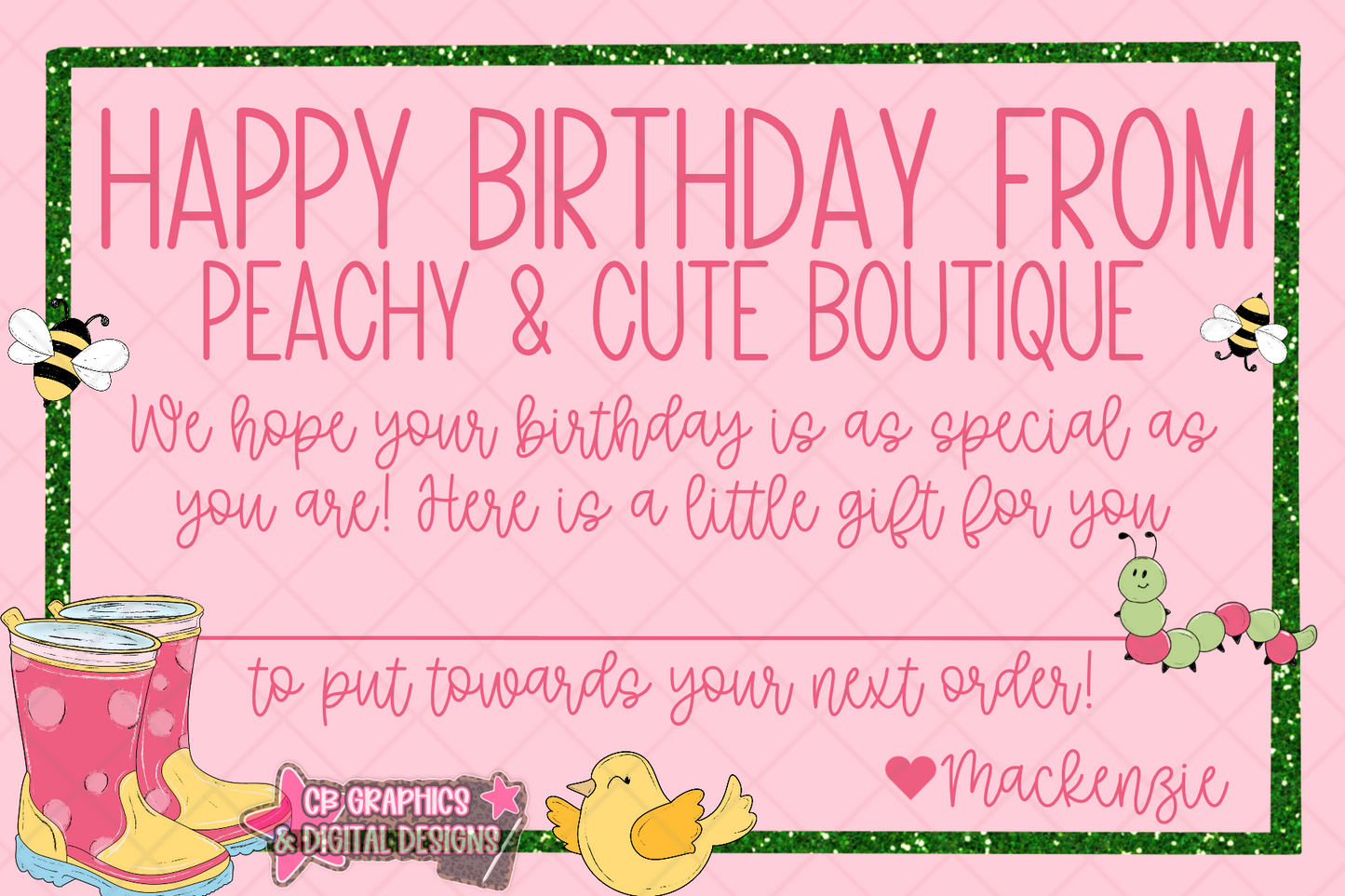 12 Monthly Themed Birthday Cards (semi-custom)