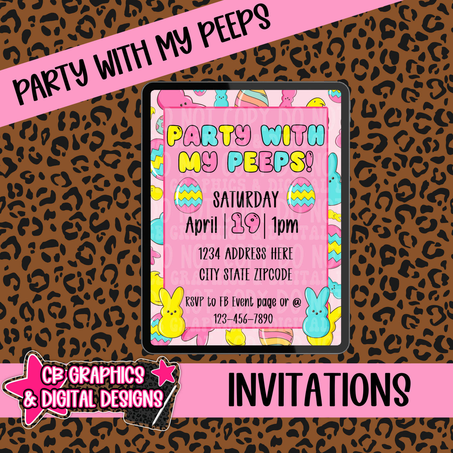 Party With My Peeps Invite