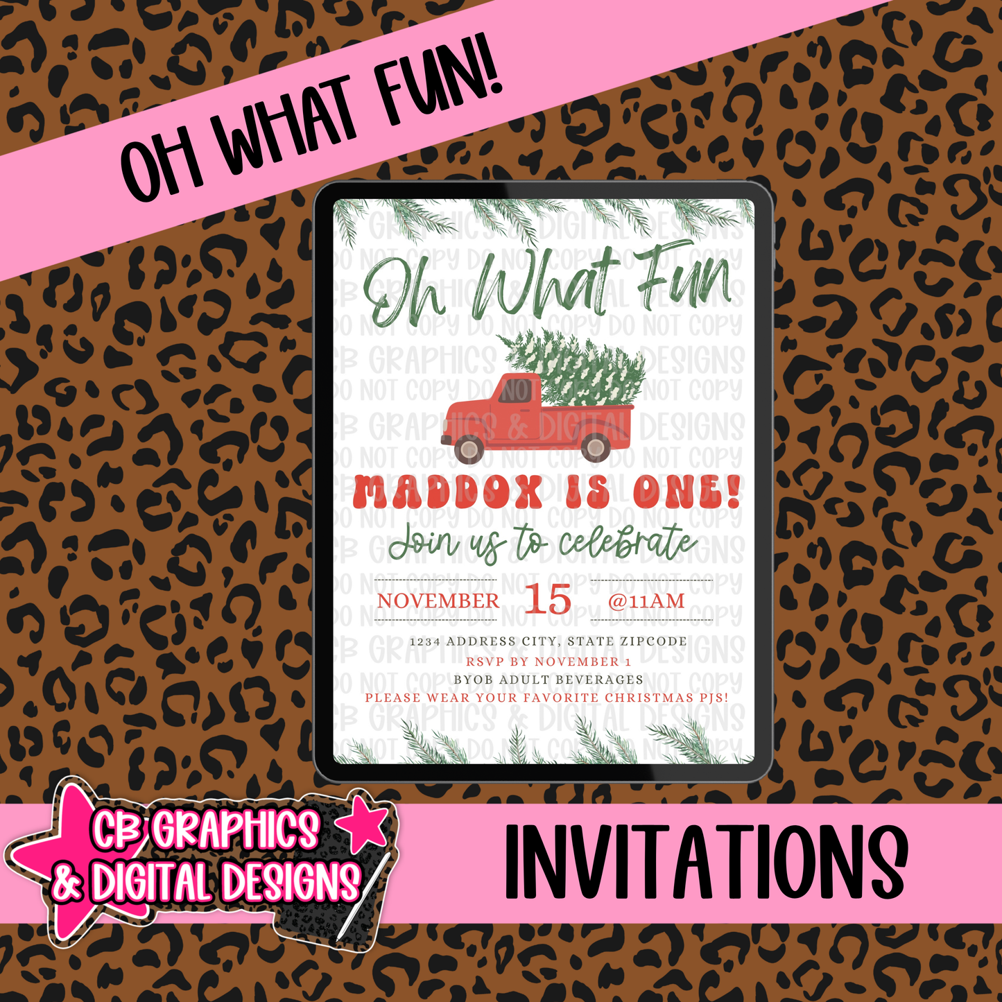 Oh What Fun Invite