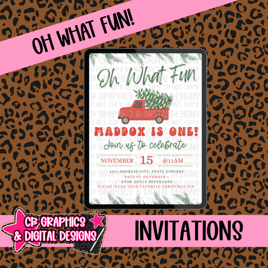 Oh What Fun Invite