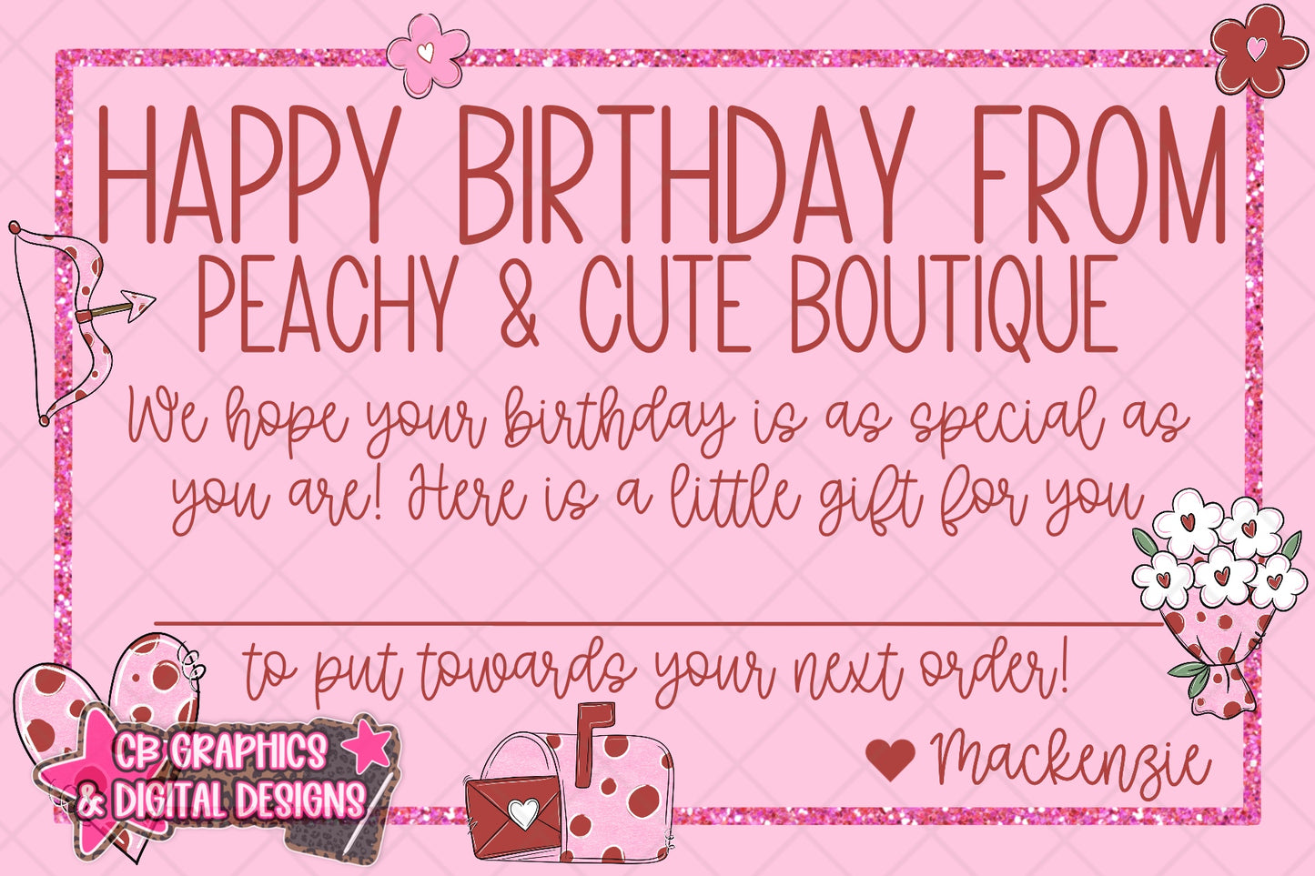 12 Monthly Themed Birthday Cards (semi-custom)