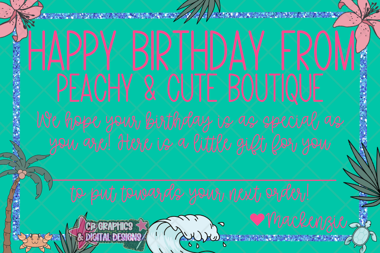 12 Monthly Themed Birthday Cards (semi-custom)