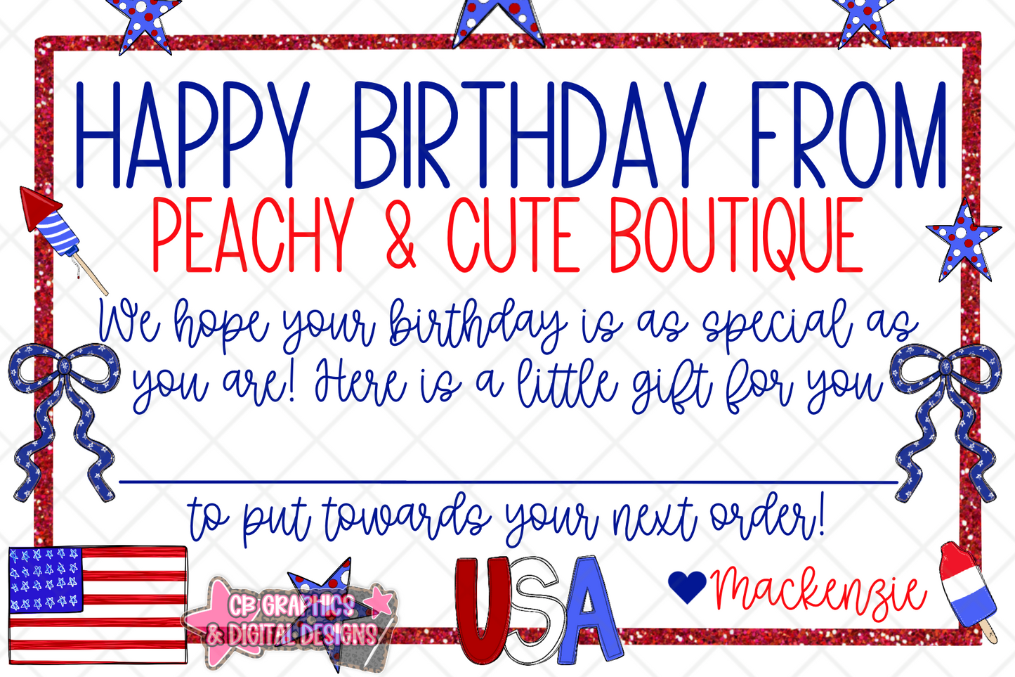 12 Monthly Themed Birthday Cards (semi-custom)