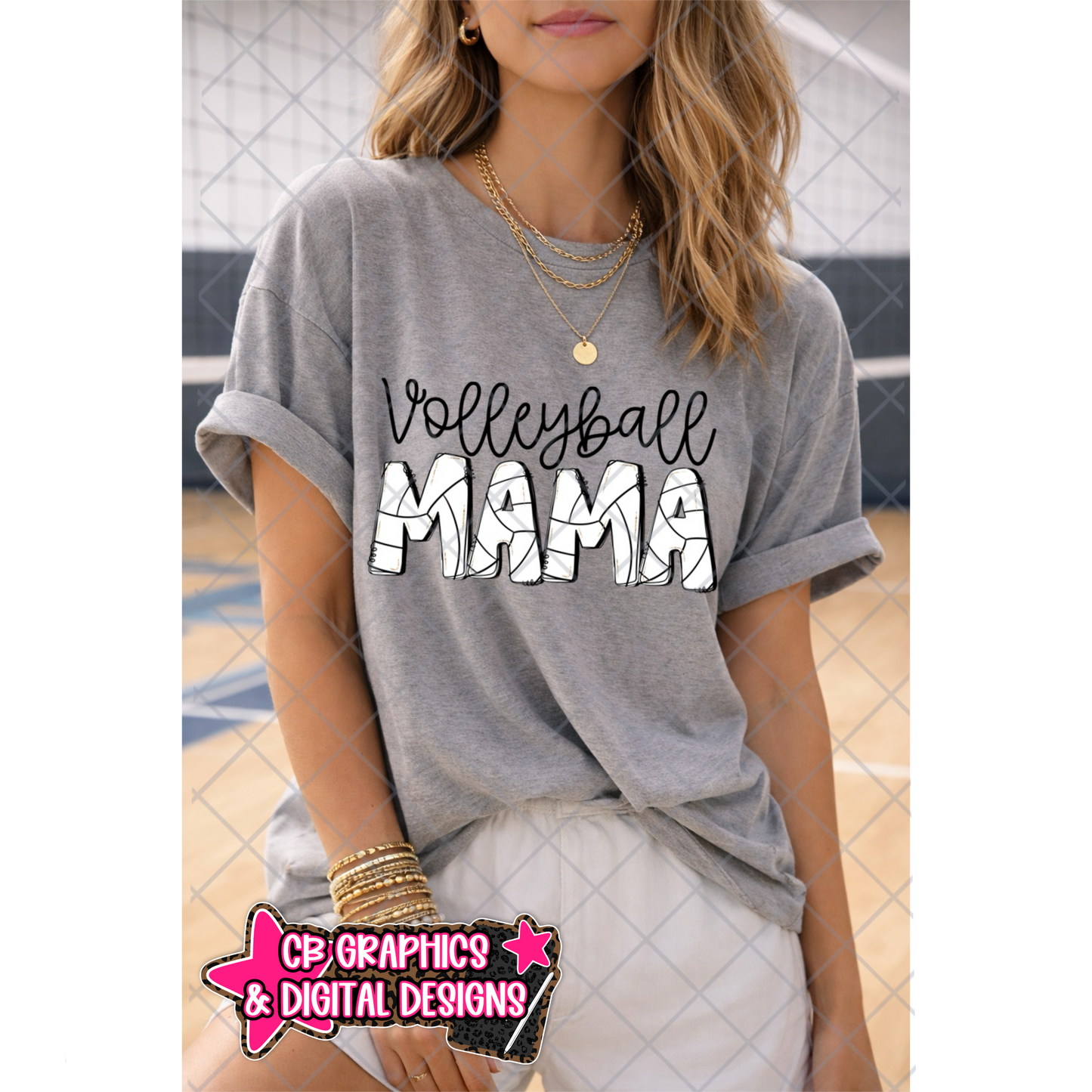 Volleyball Mama PNG