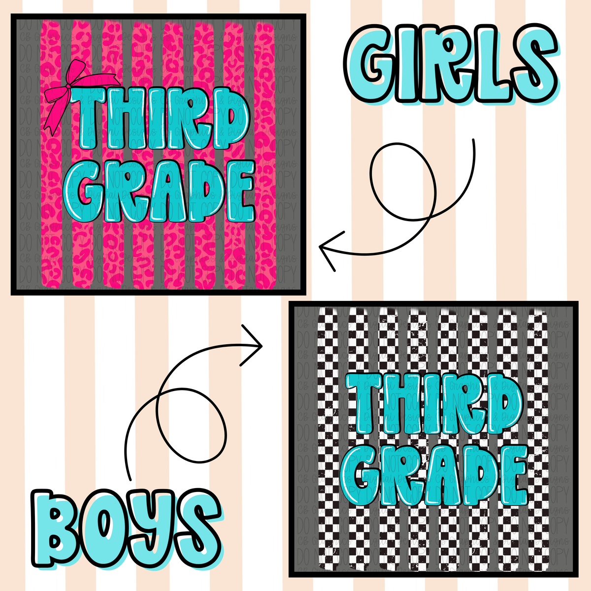 Pre-K - 5th Grade Bundle (14 PNGs)