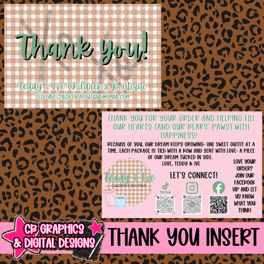 Thank You Insert