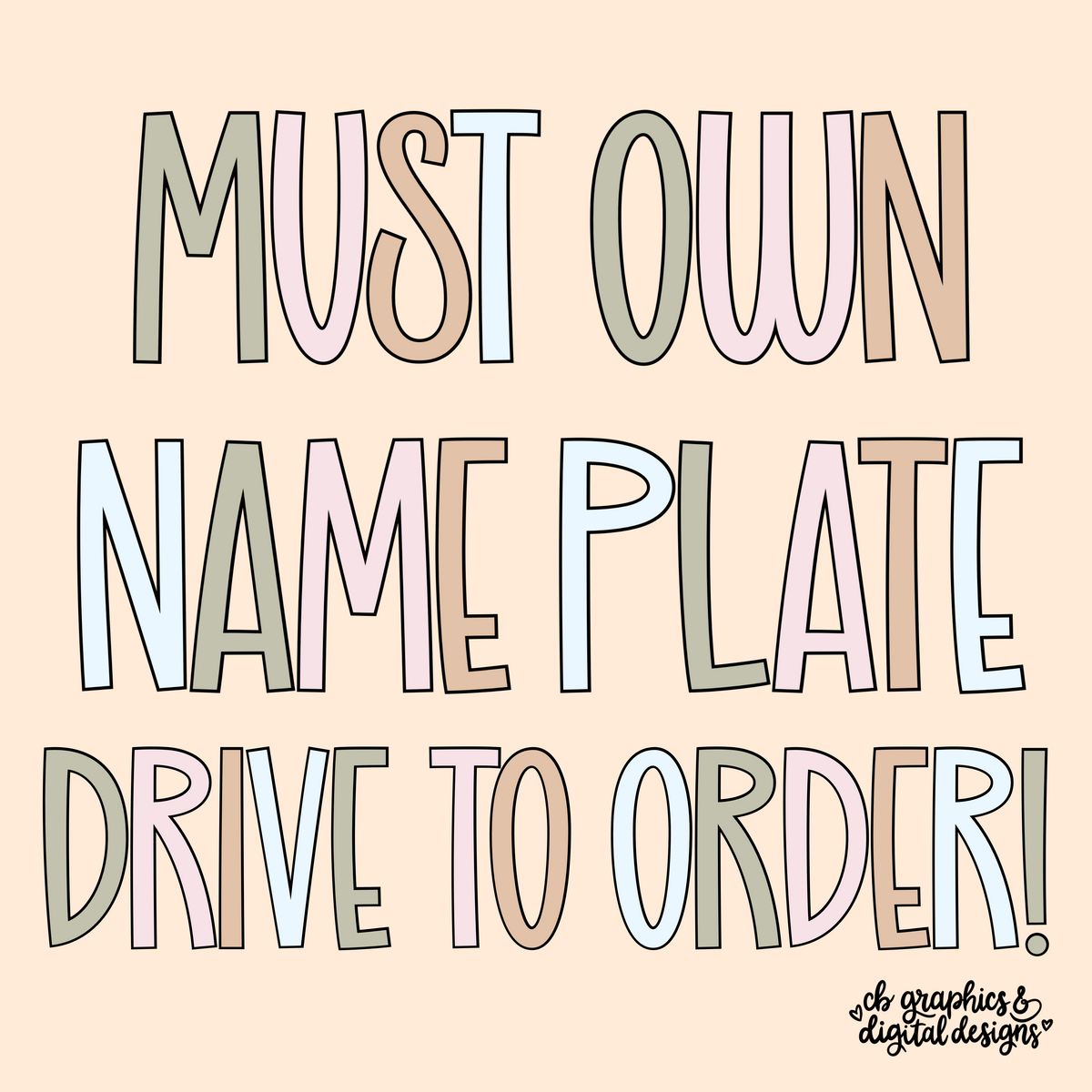 Specific Name Plate Request (Please read description before ordering!)