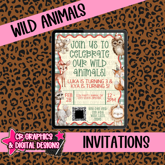 Wild Animals Invitation