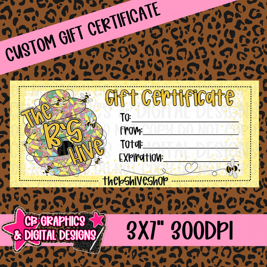Custom Gift Certificate
