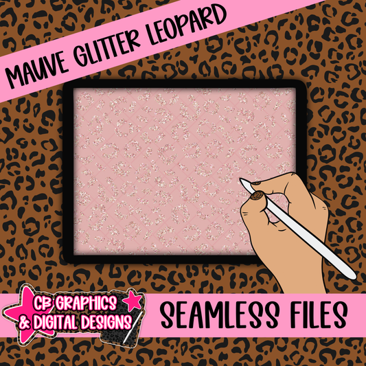 Mauve Glitter Leopard Seamless File