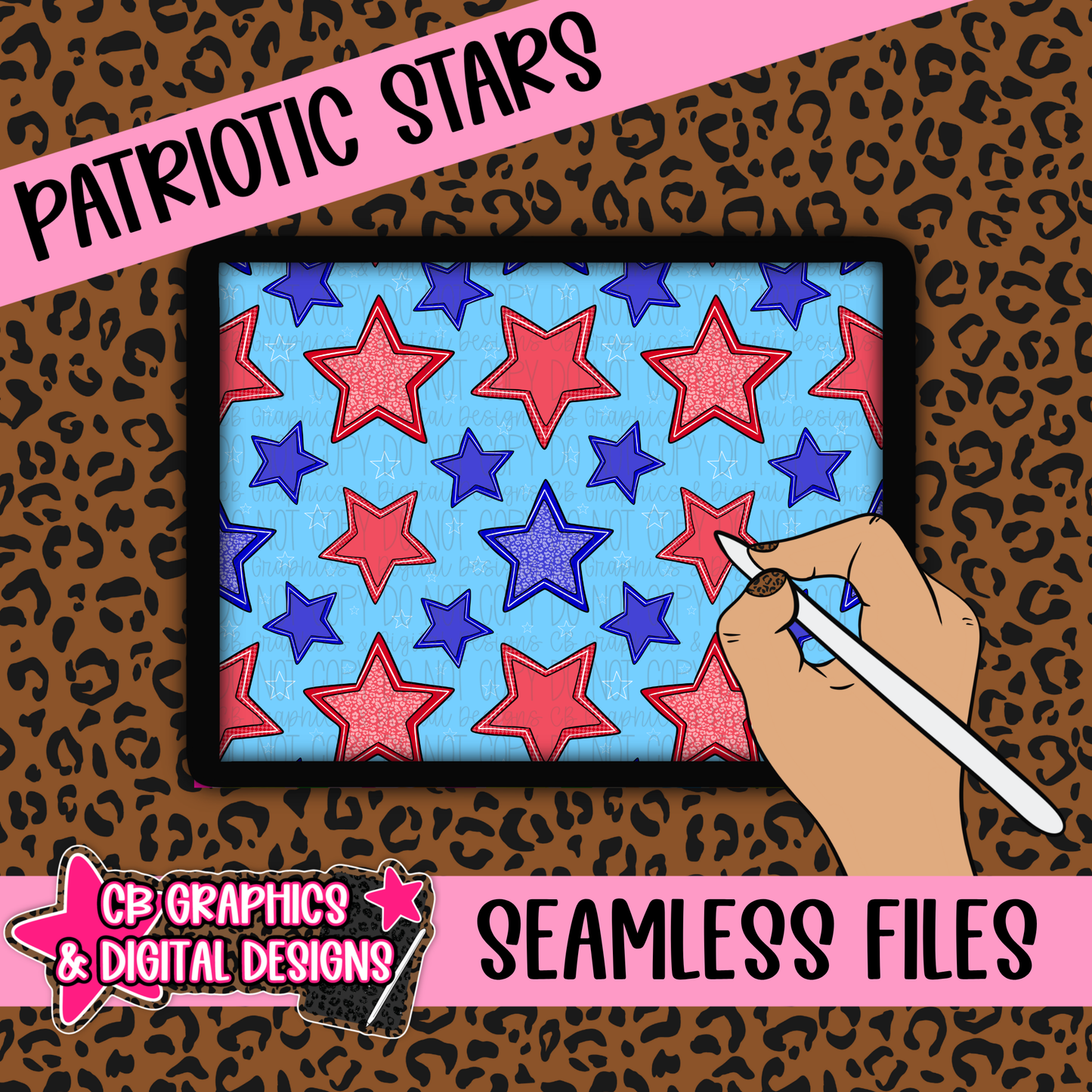 Patriotic Stars Seamless File