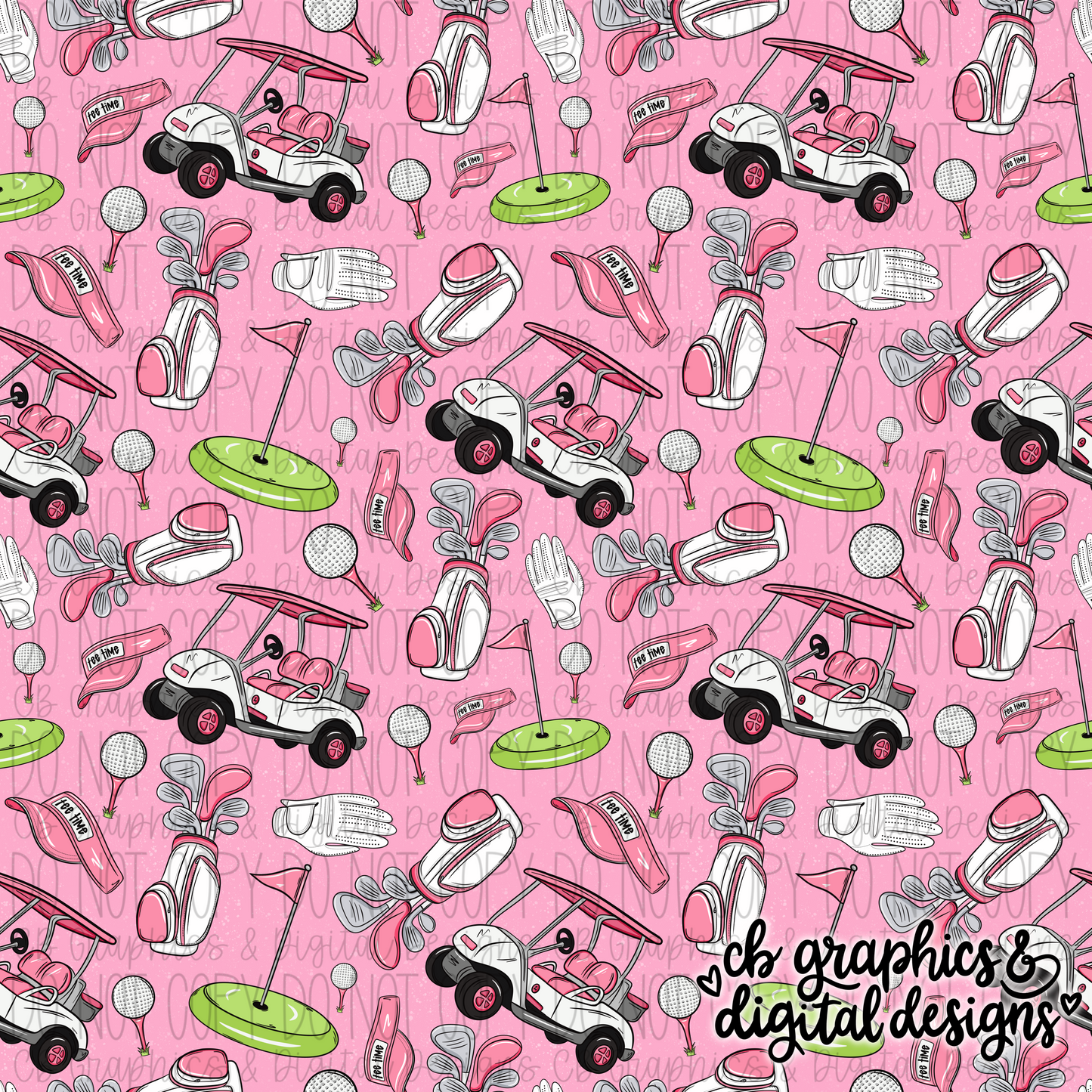 Pink Golfer Seamless File