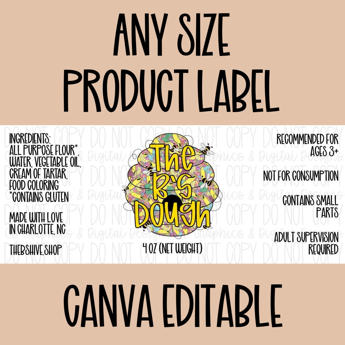 Canva Editable Label
